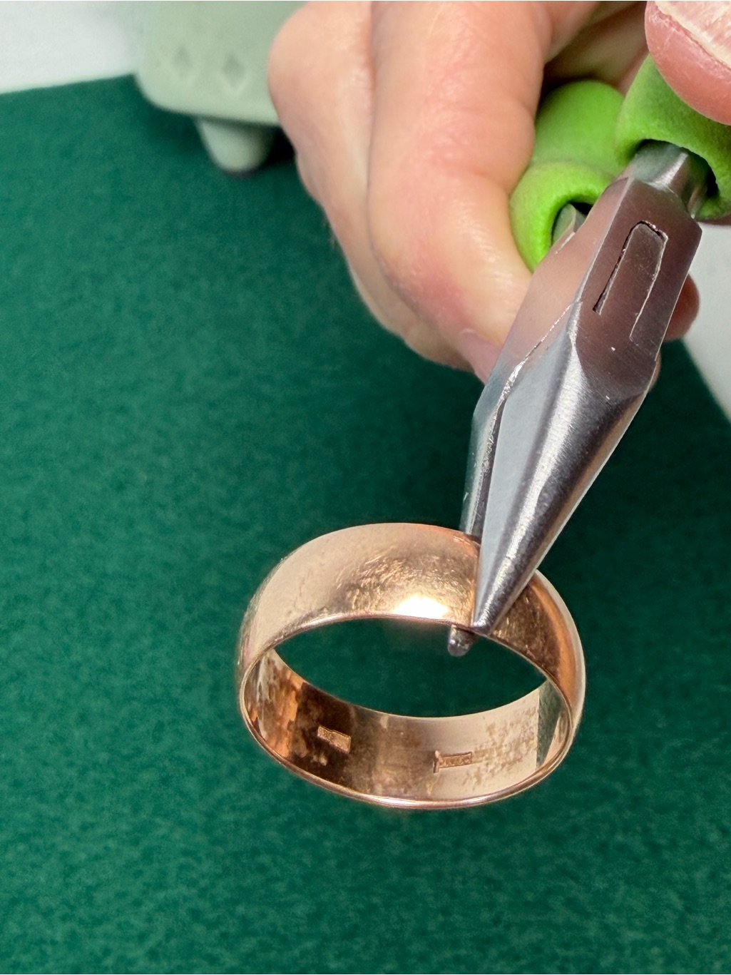 Vintage Ussr 583 Rose Gold Band Ring | Soviet Era Gold Wedding Band | Size 8
